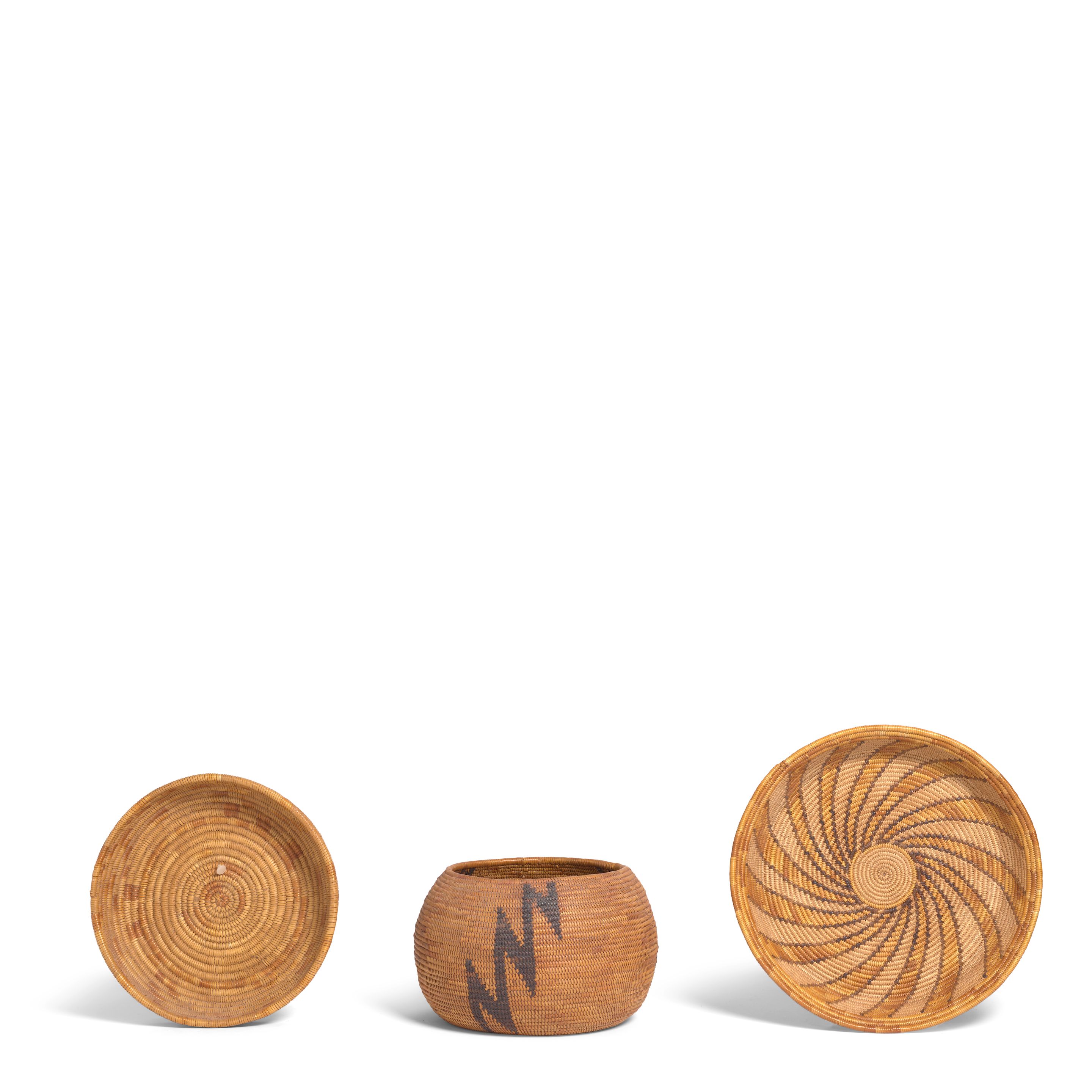 Three Mission baskets