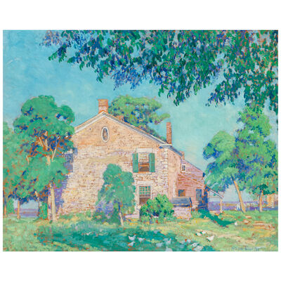 ALSON SKINNER CLARK (1876-1949) Windy Hill Farm, Comfort Island, Alexandria Bay, New York 25 5/8 x 32 in. (Painted in 1916.)