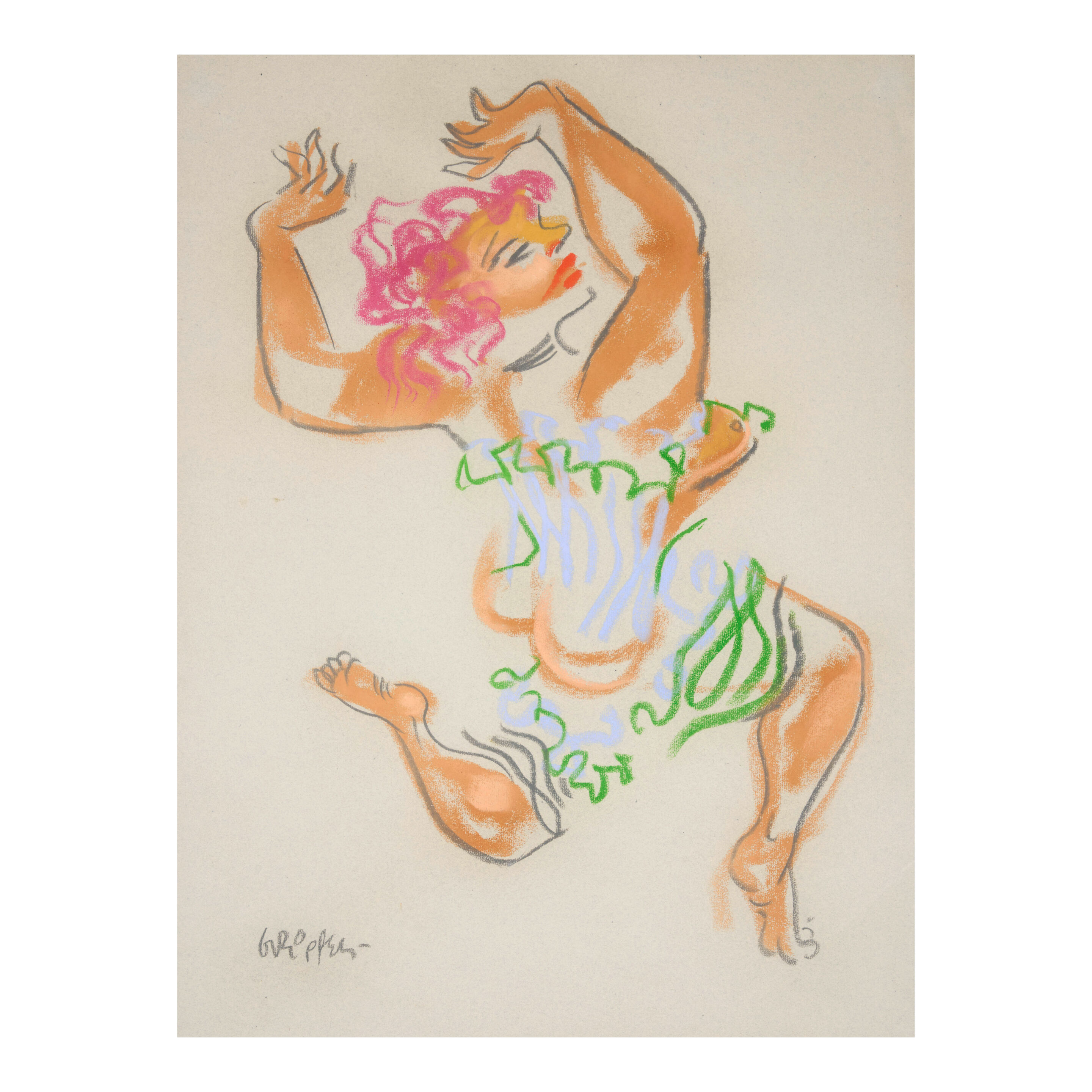 Dancer 25 x 19 in. (63.5 x 48.2 cm.)