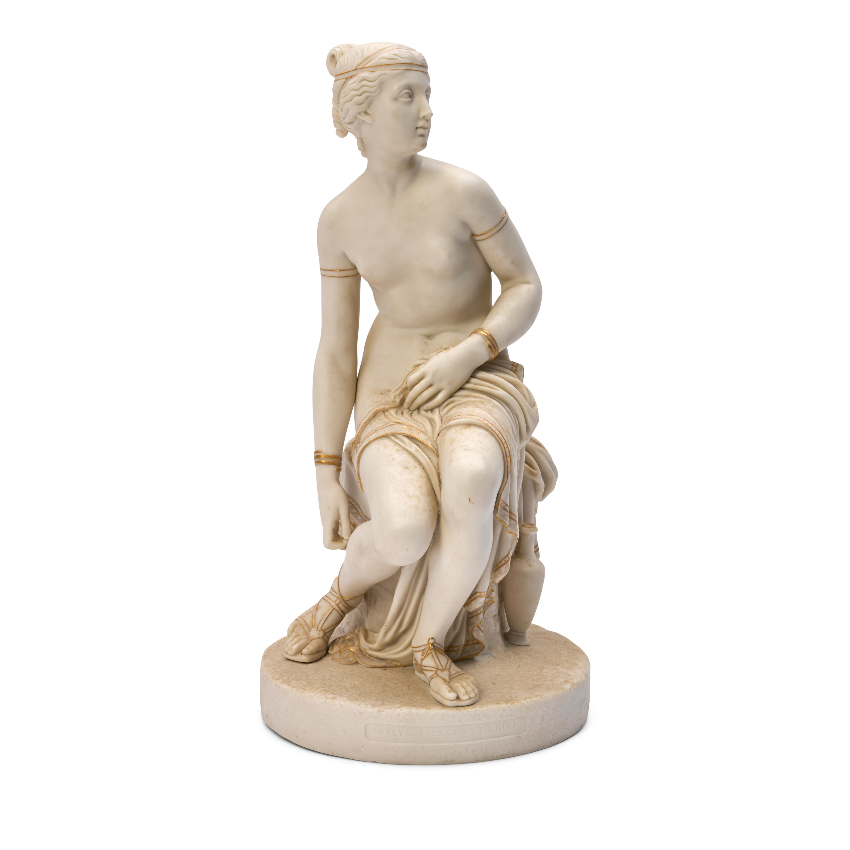 Copeland Gilded Parian Figure, second half 19th century,