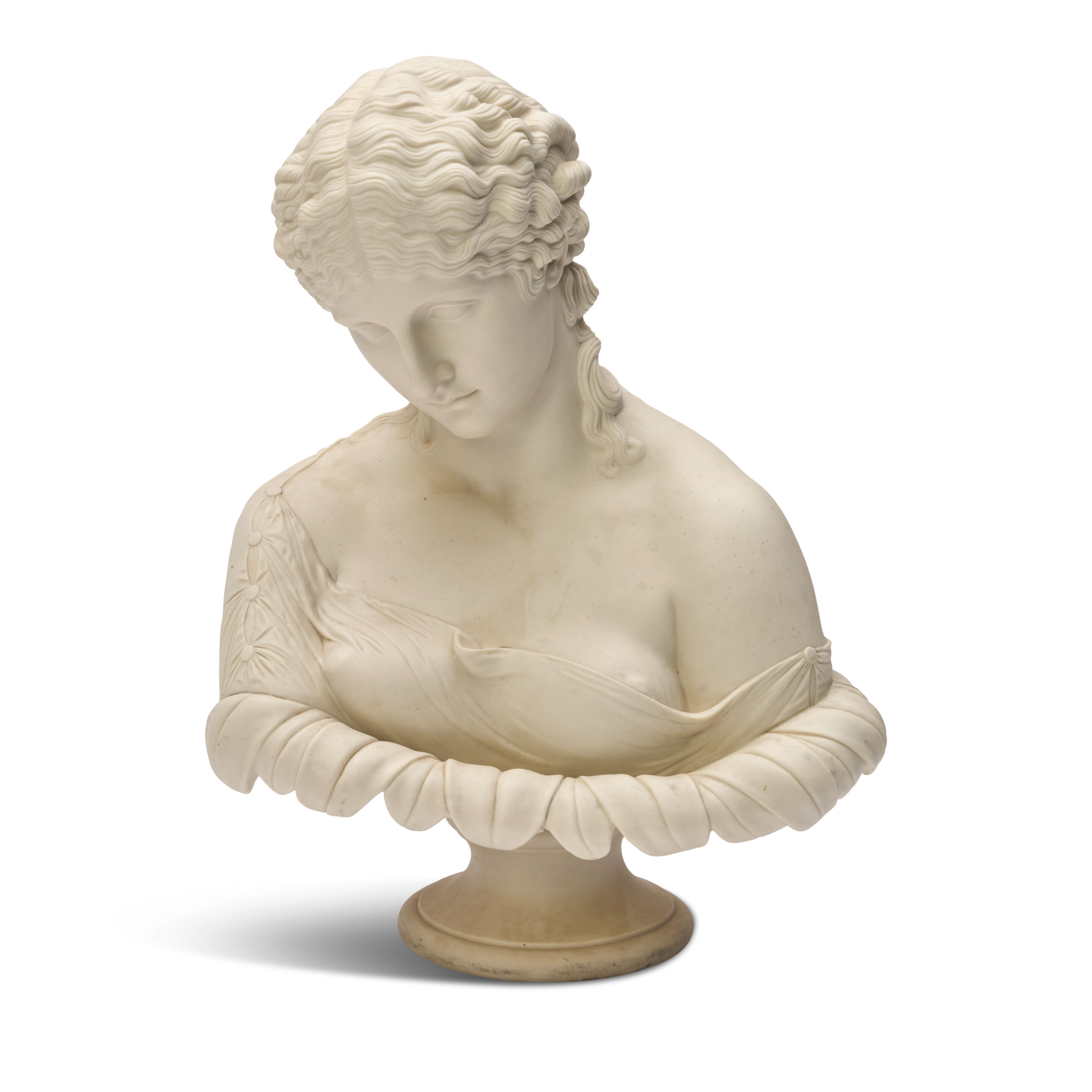 Large Parian Bust of Clytie, England, second half 19th century,