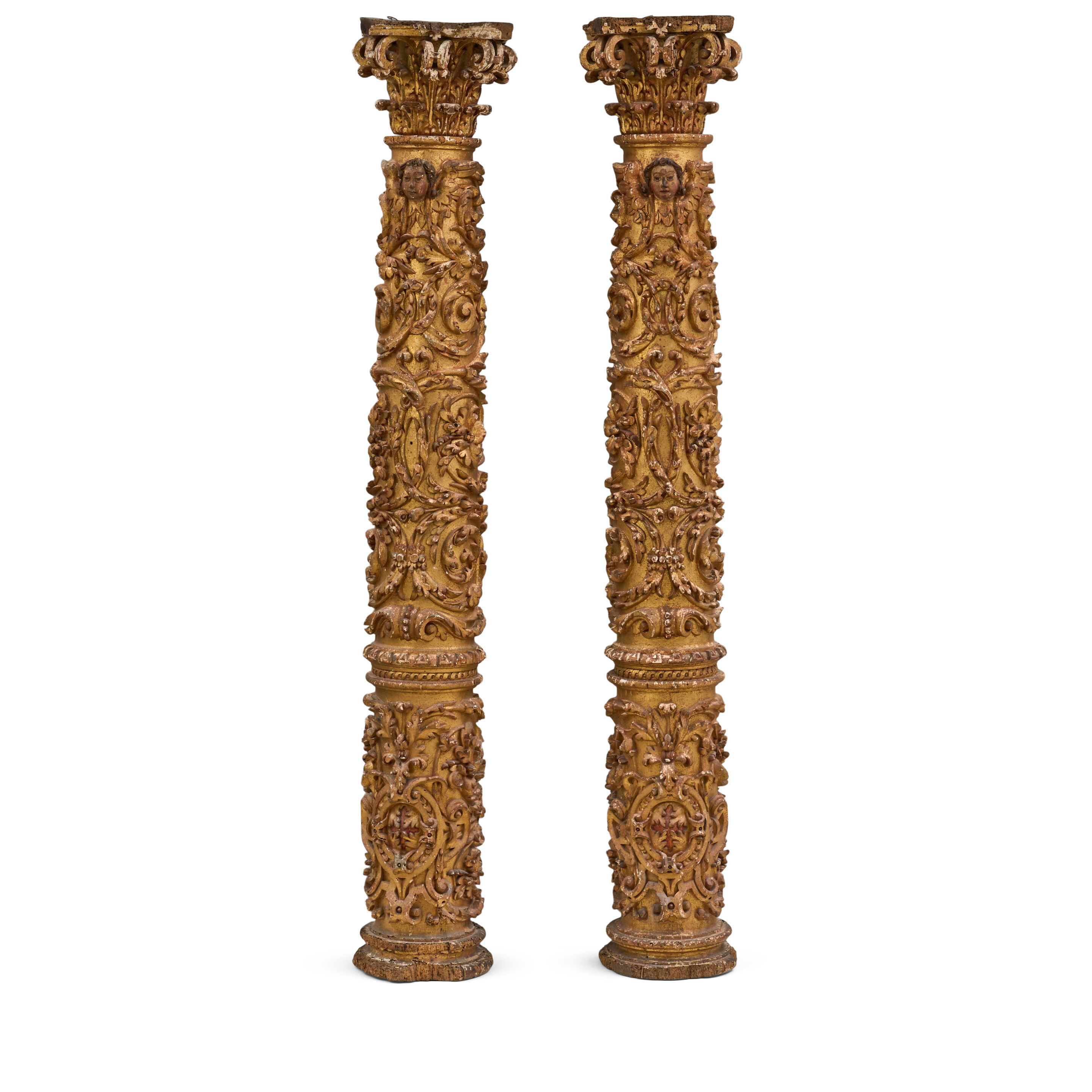 Pair of Italian Columns, Florence, 18th century,