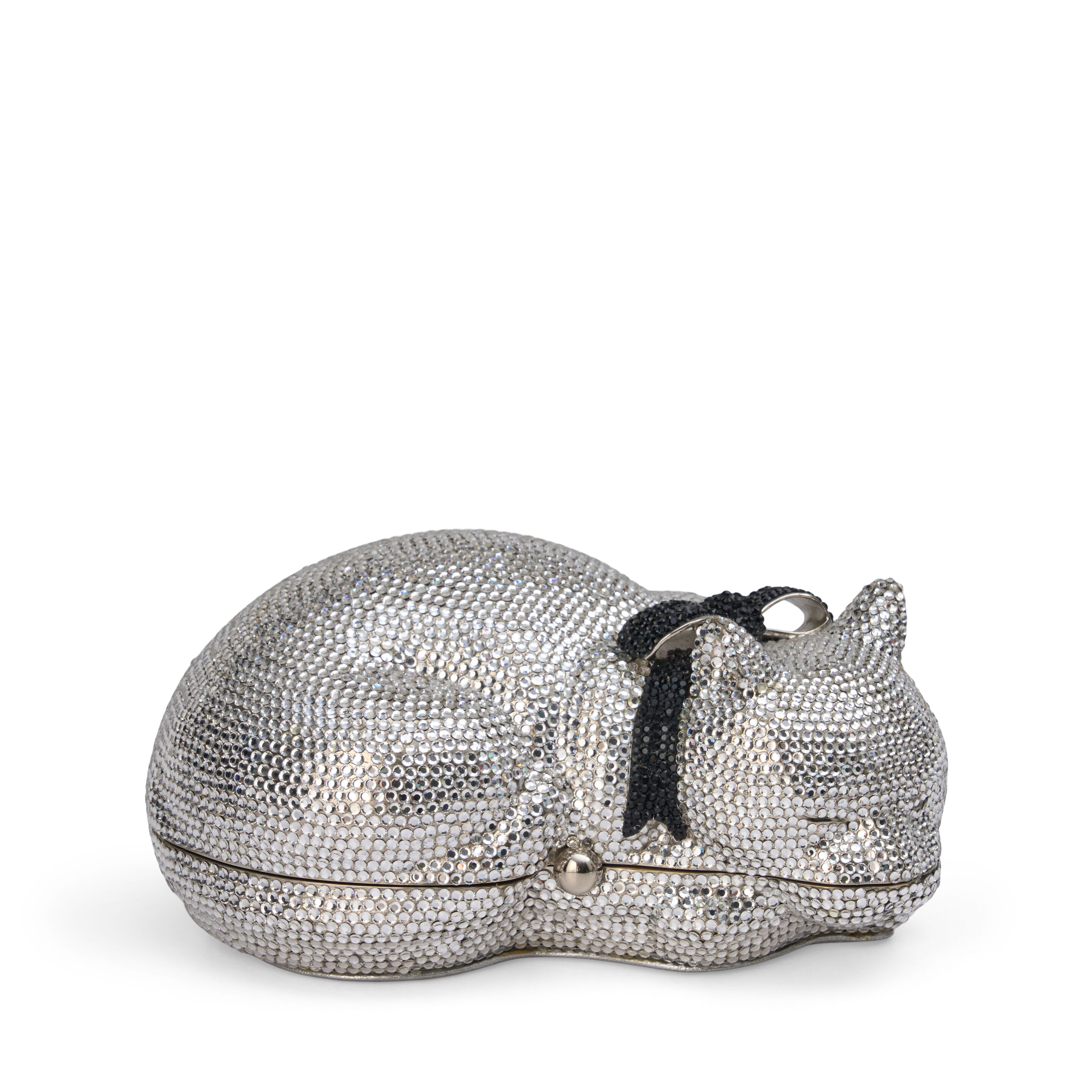 A Crystal Sleeping Cat Minaudière