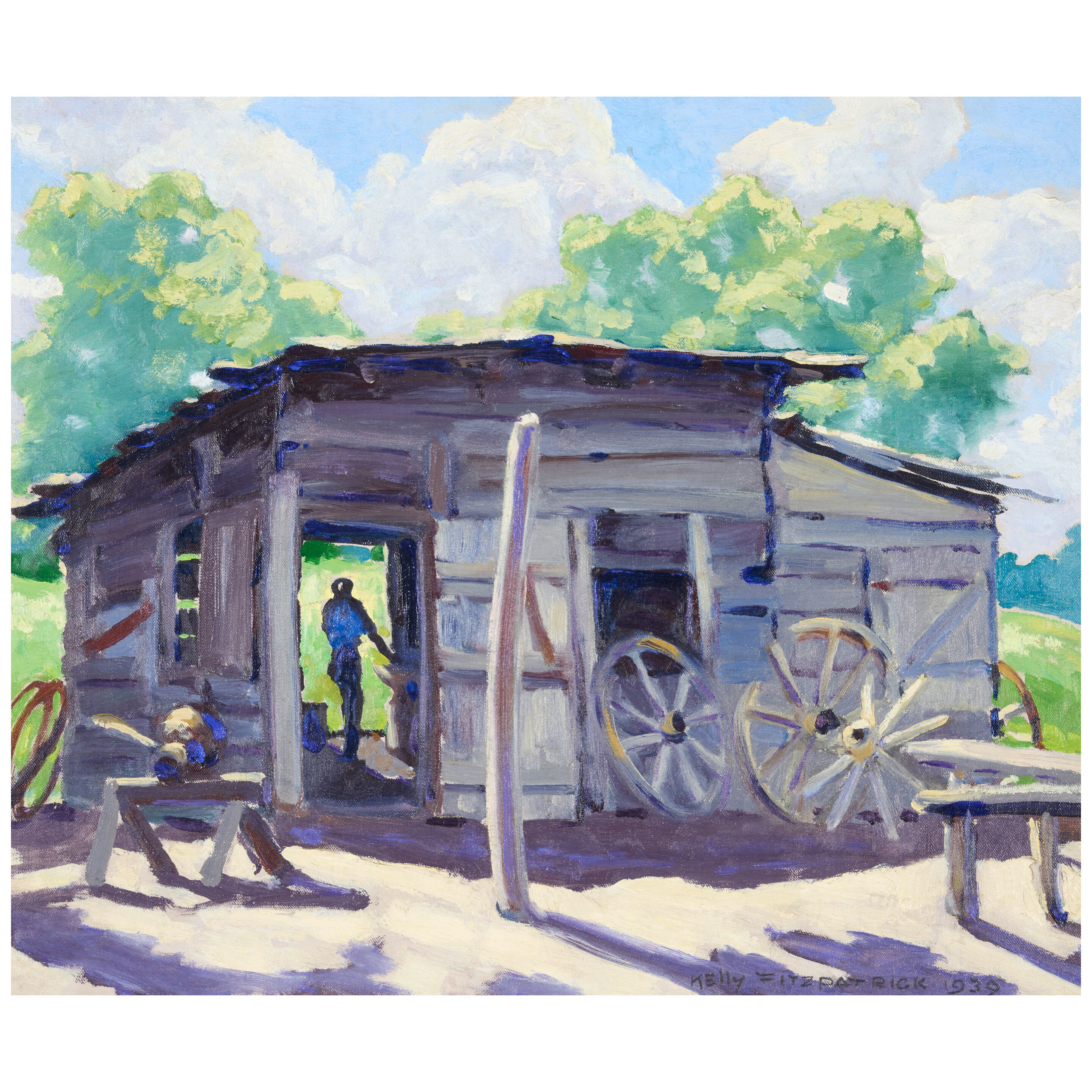 The Plantation Smithy 20 1/8 x 24 1/8 in. (51.1 x 61.3 cm.)