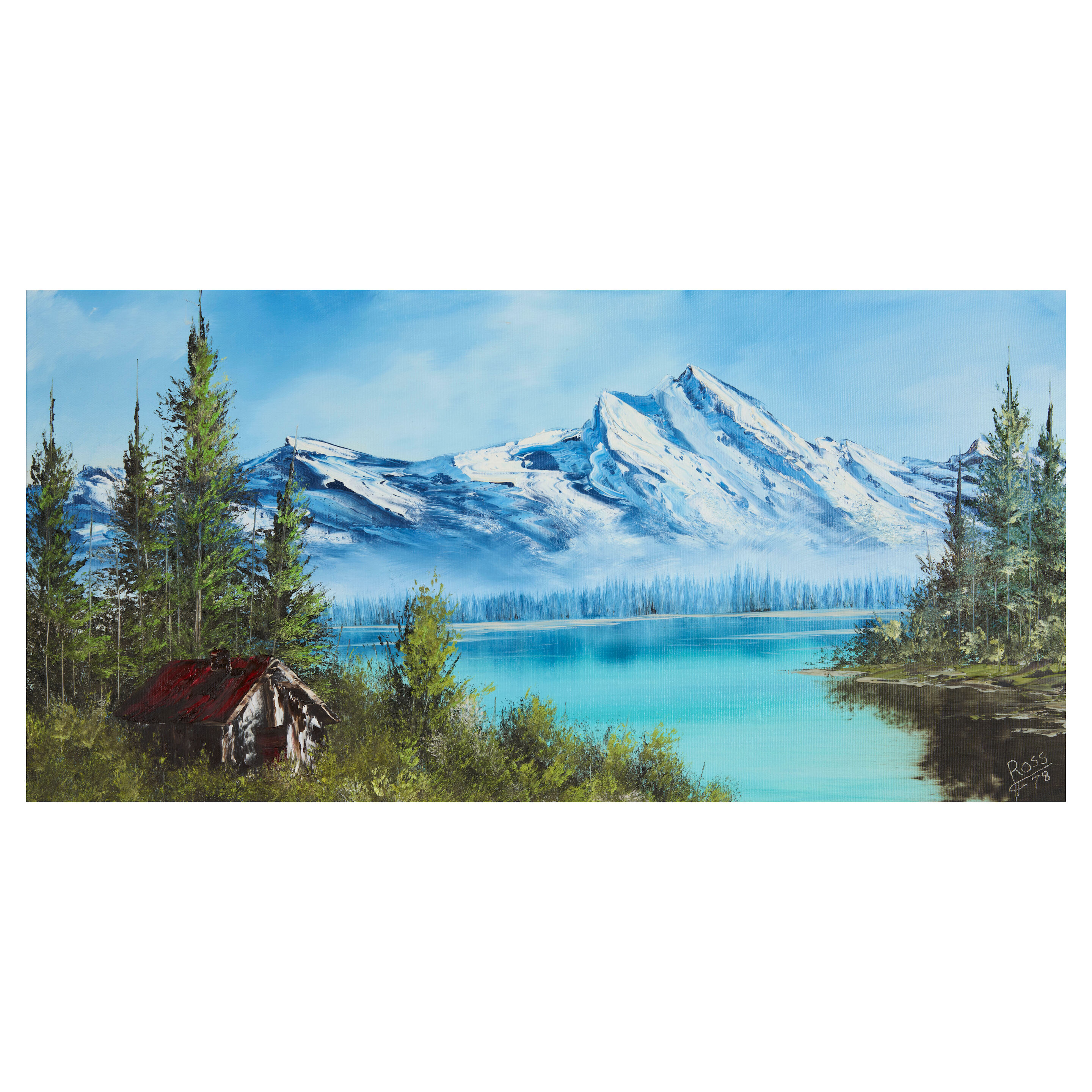 BOB ROSS, Alaska Landscape 12 x 24 in.