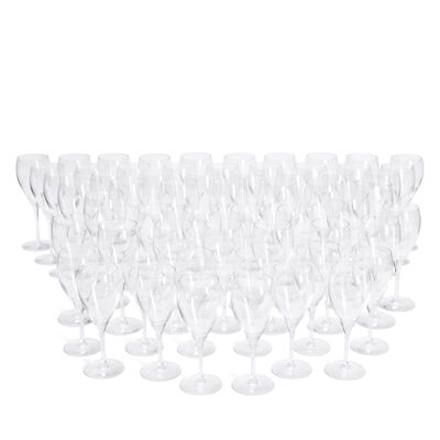 Fifty-nine Pieces of Contemporary Christofle Albi Crystal Stemware, France