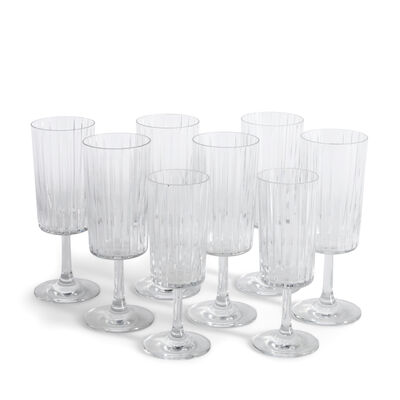 Eight Baccarat Harmonie Crystal Goblets, France, 20th century