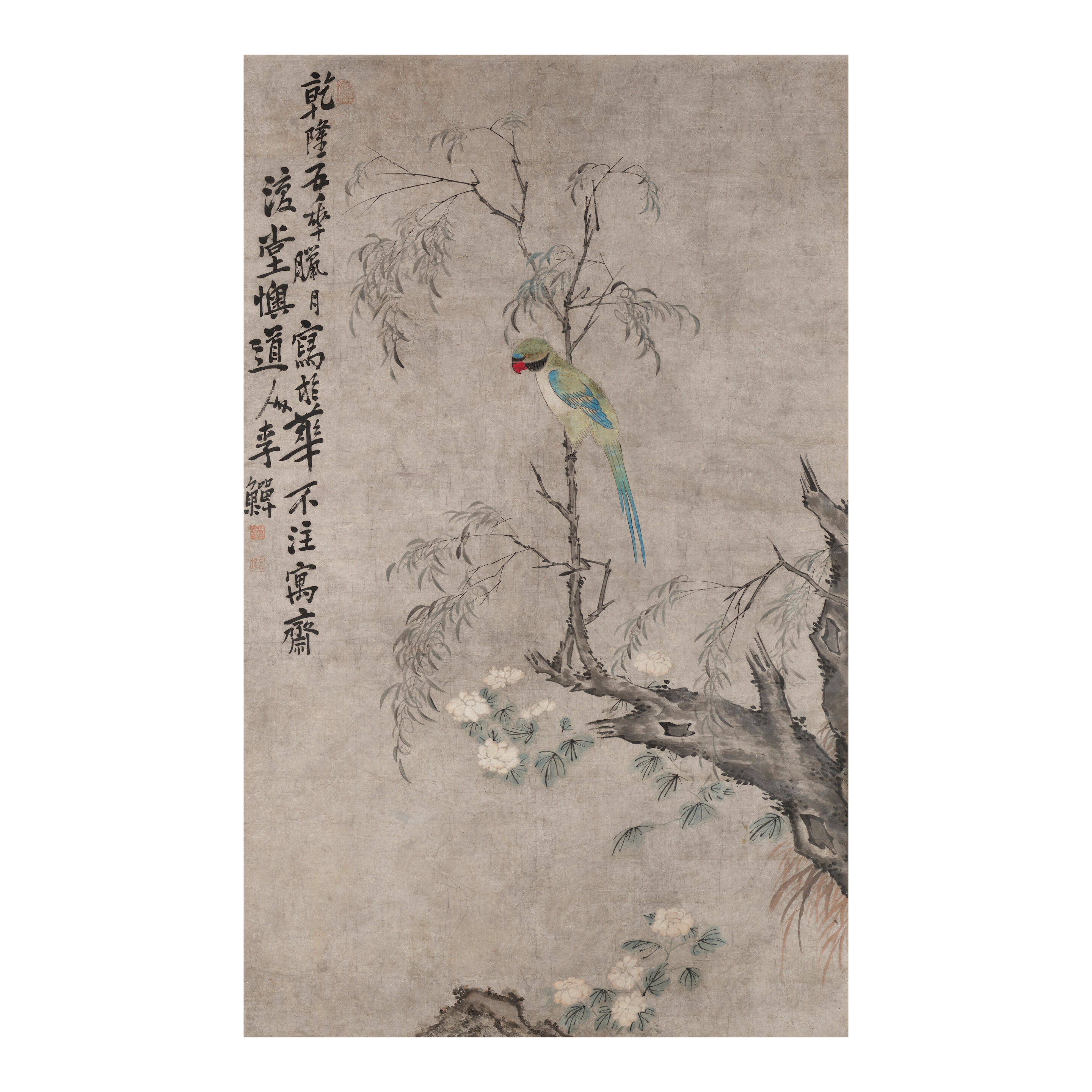 ATTRIBUTED TO LI SHAN (1686-1756/62) Parrot and Willow, 1740