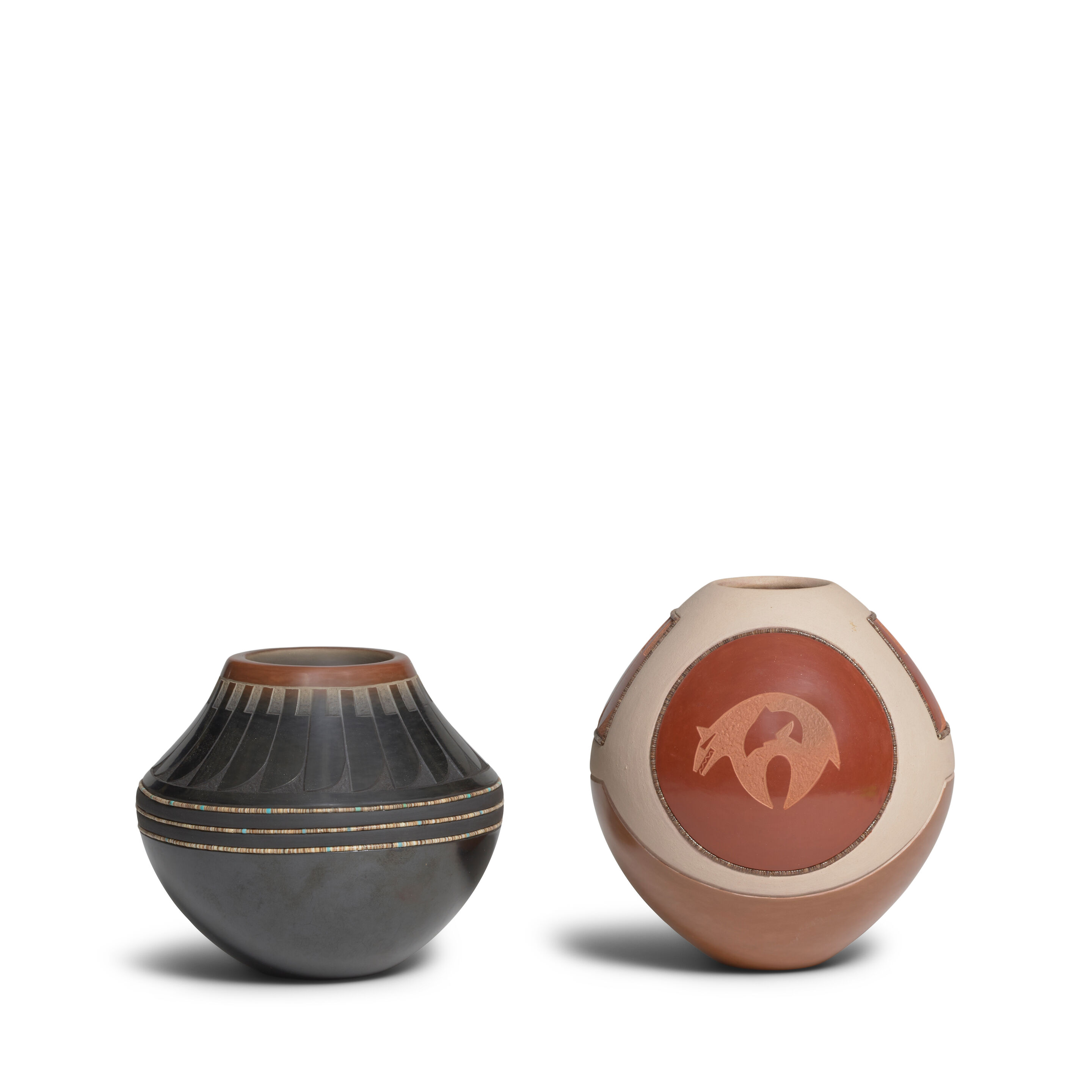 Two Russell Sanchez pottery jars