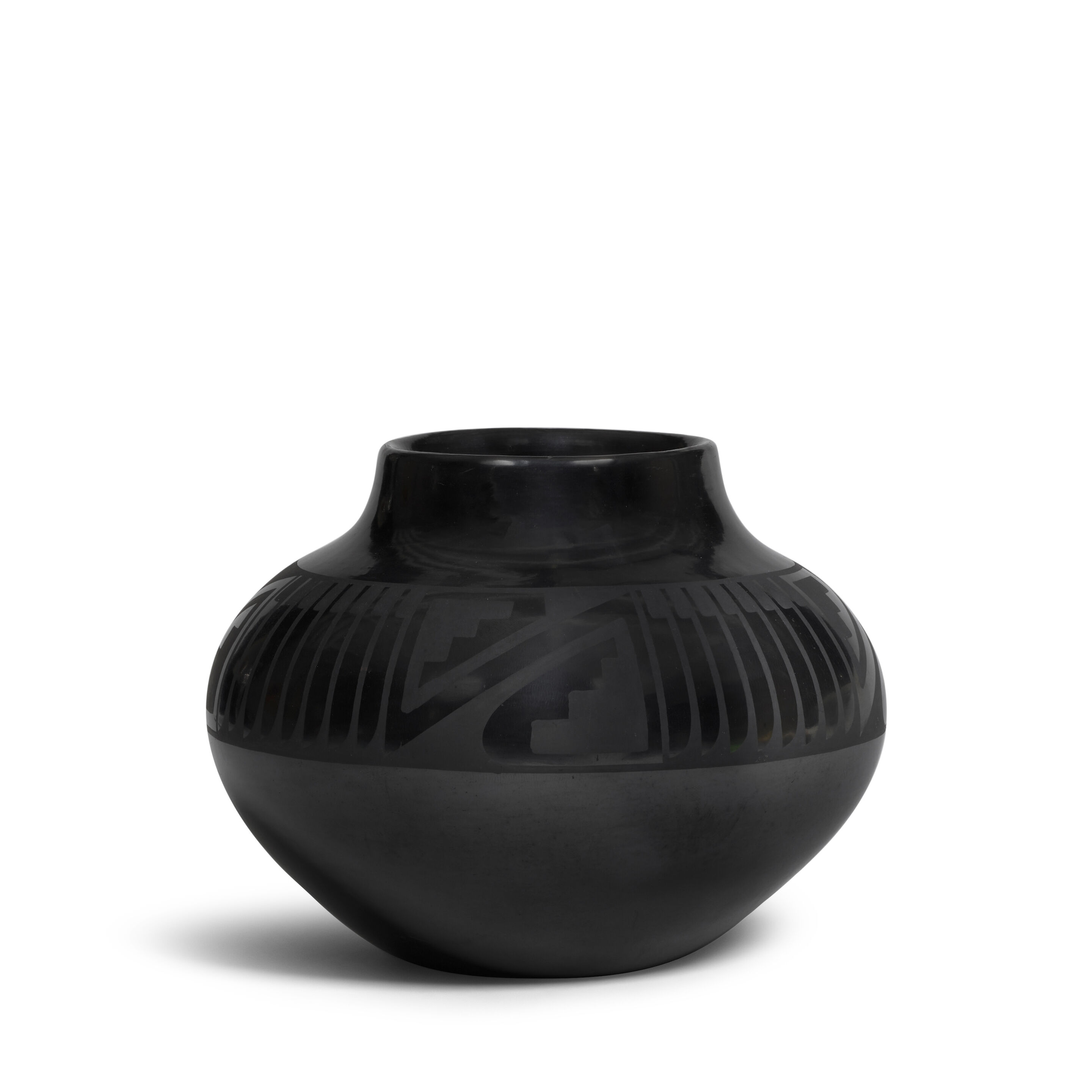 A Maria Martinez and Popovi Da blackware jar diameter 8in