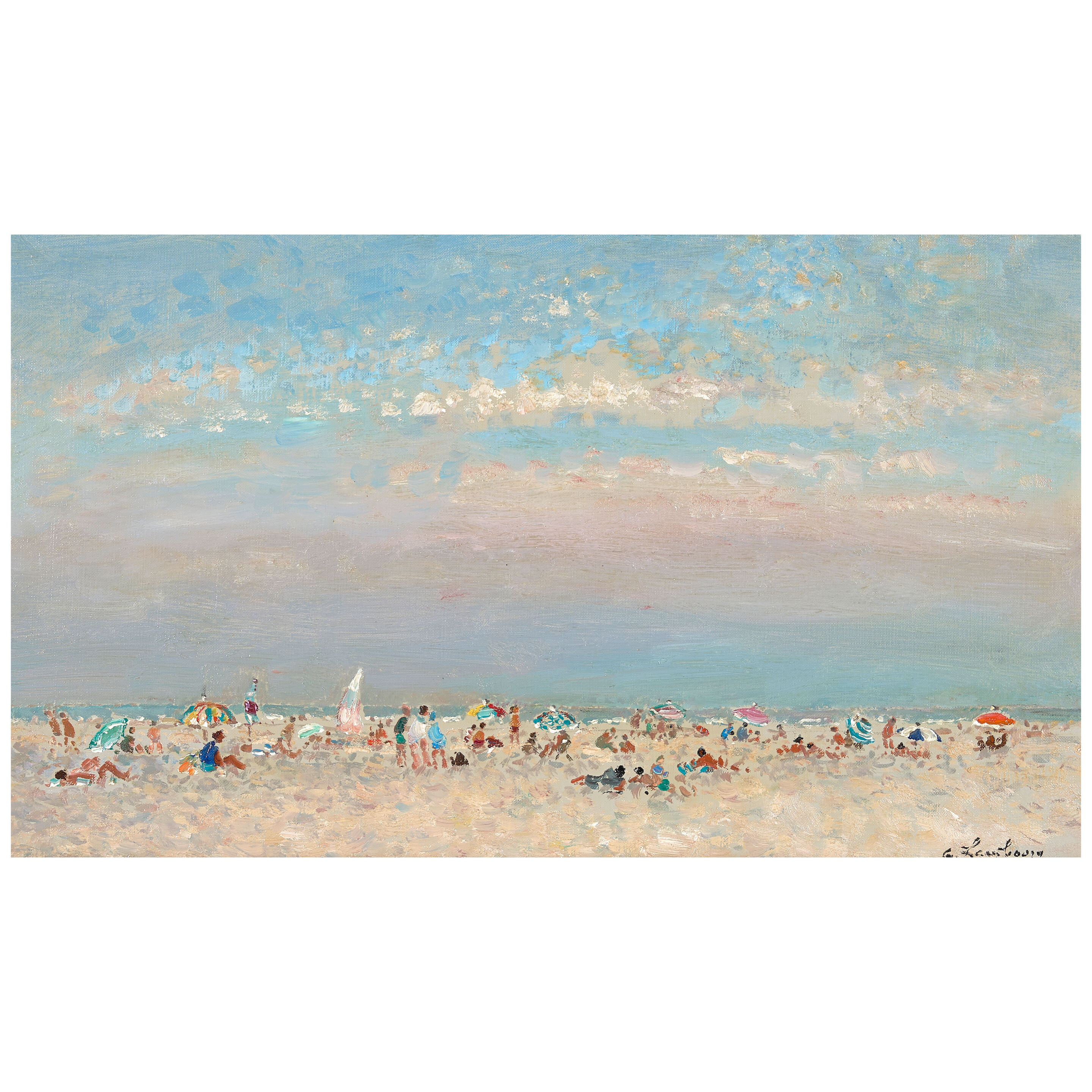 Temps doux, marée basse, à Deauville