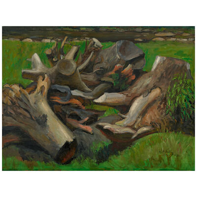 WALT KUHN (1877-1949) Stumps 30 x 40 in. (76.2 x 101.6 cm.) (Painted in 1940.)