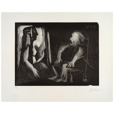 Pablo Picasso (1881-1973); Scène d'intérieur: L'Atelier (Interior Scene: Studio)