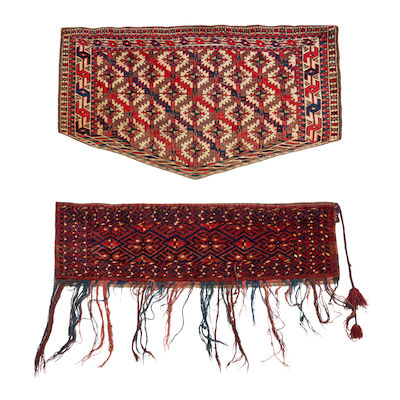 Two Turkmen Weavings Turkestan 4 ft. 4 in. x 2 ft. 5 in.