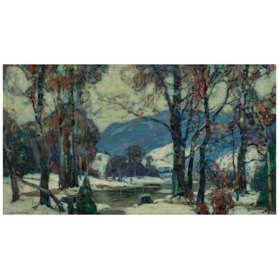 JOHN FABIAN CARLSON (1875-1945) Highland Snows 20 x 36 in. (50.8 x 91.4 cm.)
