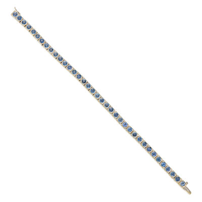 14K WHITE GOLD AND SAPPHIRE BRACELET